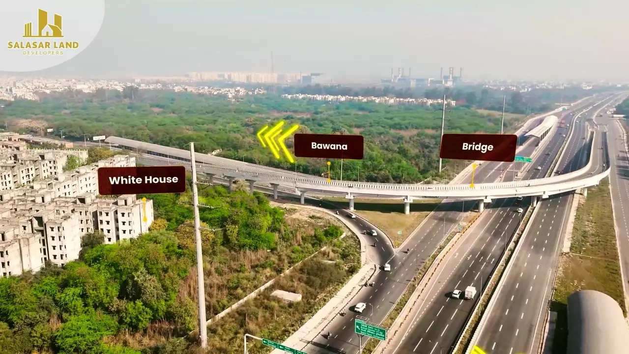 UER-II interchange near Bawana — start of the route shown in the video